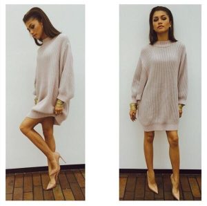 Zendayas-Alexia-Ulibarri-Fall-2014-Gray-Oversized-Sweater-Dress
